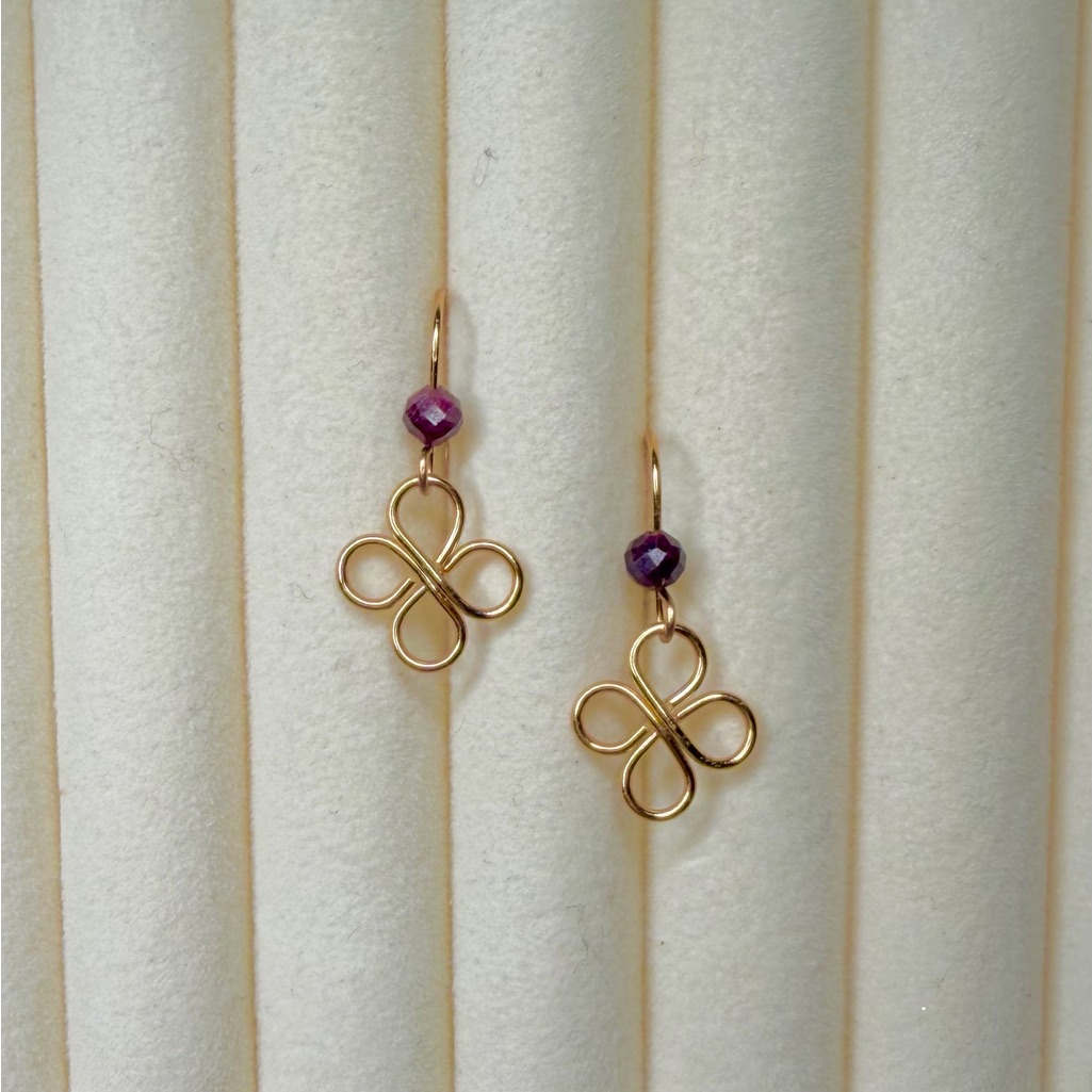 Garnet Drop Earrings